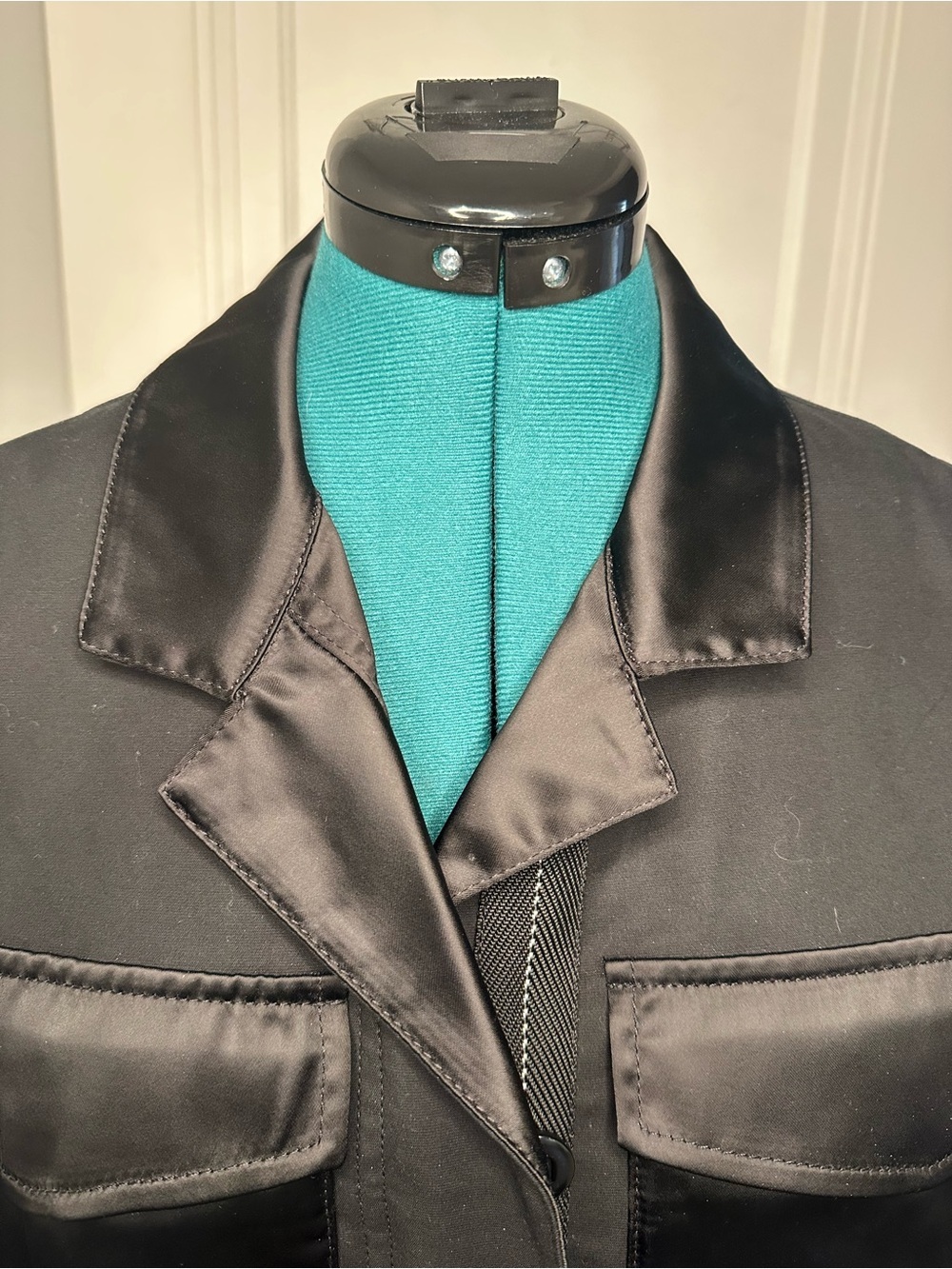 CAbi Black Utility Jacket with Satin Pocket Accents - Picture 4 of 13